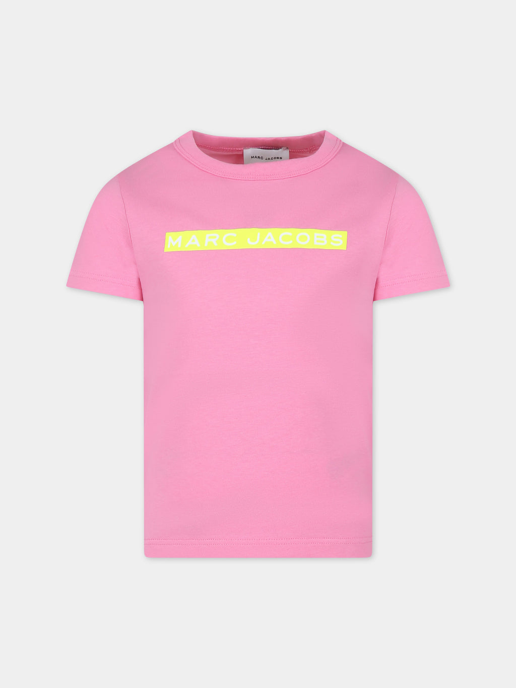 T-shirt rosa per bambina con logo